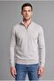 Standard Fit Regular Cut Mock Neck Half-Zip Basic Plain Knit Sweater A5184AX24AU