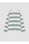 Vizyon New Season Green Crew Neck Striped Long Sleeve Boys' T-Shirt - 4