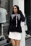 Black Gülseli Women's Collar Scarf Knitwear Blouse