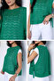 Emerald Green Gülseli Women's Side-Tie Knit Sweater - 3