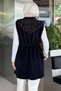 Black Gülseli Women's Hooded Sequined Hijab Knitwear Vest - 5