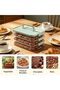 Cookie Holder Container Stackable Food Keeper Box with Handle - 4