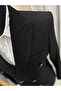 Men's Black Slim Fit Gold Button Double Breasted Blazer Single Jacket - 3