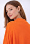 Women's 2-Piece Slit Poncho Sweater Orange - Saks - 5