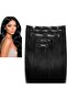 PU Injection Clip In Hair Extensions, Virgin Human Hair 150g,Ultra-Thin PU Weft, Straight Virgin Human Hair, Flat & Flexible Design for Natural Blending, Added Length & Volume