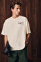 Elan Men's Printed and Embroidered Ecru T-Shirt - 3