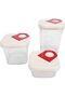 3 Pcs Food Storage Container Airtight Damp Proof Transparent - 4