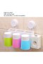 Wall Mount Toothbrush Holder Family Bathroom Organizer Large Storage Compartment No Drilling - 2