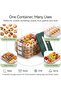 LOEZ 4-Layer Food Storage Container, Stackable Snack Container with Lid, Dumpling Box, Gyoza Contain - 7