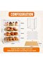 4 Tier Pastry Display Case, Large Bread Box with 50 Sheets Baking Paper, Clear Bread Storage Contain - 3