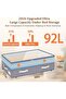 Dolaicer 4 Pack under Bed Storage Boxes with Wheels, under Bed Storage Containers with Adjustable Height 6" - 10" - 6
