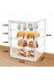 Pastry Display Case,Large Bakery Cookie Display Stand for Kitchen Countertop,4 Layers Adjustable Cle - 2