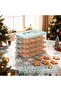 4-Layer Stackable Cookie Airtight Storage Containers with Lids, Portable Plastic Cookie Storage Case - 3