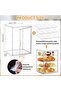 Pastrys Display Case, Bread Box for Kitchen Countertop Pastrys Display Case, 4 Layerss Adjustable Cl - 2