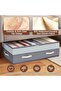Dolaicer 4 Pack under Bed Storage Boxes with Wheels, under Bed Storage Containers with Adjustable Height 6" - 10" - 3