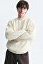 Oversize Ribbed Knit Sweater - 4