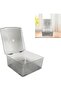 Cosmetic Storage Box, Storage Box with Hinged Lid, Dustproof, Large Capacity, Space Saving, Clear Pl - 7