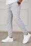 Set of 3 Unisex Ribbed Sweatpants Regular Black Gray Navy Blue Color Sports Sweatpants - 3