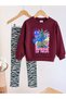New Season Zebra Patterned Girls' Tights Top and Bottom Set - 2
