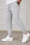 Set of 3 Unisex Ribbed Sweatpants Regular Black Gray Navy Blue Color Sports Sweatpants - 3