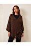 Openwork Geometric Patterned Shoulder Shawl, Knitwear Shawl, Cape Shawl, Poncho - 3