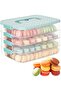4-Layer Stackable Cookie Airtight Storage Containers with Lids, Portable Plastic Cookie Storage Case