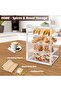 Pastry Display Case,Large Bakery Cookie Display Stand for Kitchen Countertop,4 Layers Adjustable Cle - 4