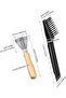 Brush Cleaning Tool, 2-Pack Mini Hair Brush Cleaner with Ergonomic Handle, Efficient Comb Hai - 5