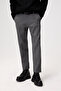 Floki Men's Woven Comfortable Cut Gray Trousers with Elastic Waist and Laces - 3