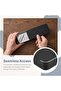 Small Rectangular Metal Tin Box Matte Black with Sliding Lid for Cosmetics Glasses and Trave - 2