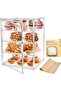 Pastry Display Case,Large Bakery Cookie Display Stand for Kitchen Countertop,4 Layers Adjustable Cle