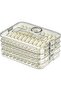 Food Storage Containers with Lids,Plastic Cookie Storage Containers Airtight, 4-LayerCookie Tray wit