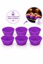 6-Piece Silicone Muffin Cake Mold – Reusable Cupcake Baking Container - 3