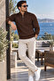 Men's Knitwear Sweater Half Zipper Turtleneck Knitted Patterned Long Sleeve Winter Sweater - 3