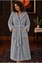 Unisex Rashell Bathrobe with Hood and Belted Pockets – Soft Textured High Water Absorbent Unisex Bath and Shower Robe - 3