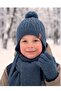 Kitti 4-8 Years Old Boys' Lined Scarf, Beanie, Gloves 3-Piece Set