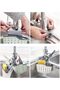 Eiinee Kitchen Sink Shelf Soap Sponge Drain Rack Holder Double Decker Hanging Basket Storage Suction - 6