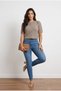 Crew Neck Hair Knit Short Sleeve Women's Knitwear Cardigan Textured Premium Quality - 2