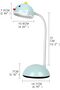 Leunlee Eye-Caring Control LED Study Lamps Cute Student Desk Lamp Foldable Eye Study Desk USB Desk L - 3