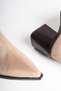 Women's Mink-Beige Suede Boots with Pointed Toe and Zipper, Furry Inner Lining - 7