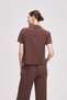 Women's Plain Half-Sleeve Button-Front Top - 5