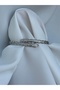 Silver Snake Model Stainless Steel Bracelet with Zircon Stone and Lock Detail