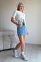 Crew Neck Hair Braided Glittery Soft Textured Blouse - 4
