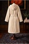 Unisex Rashell Bathrobe with Hood and Belted Pockets – Soft Textured High Water Absorbent Unisex Bath and Shower Robe - 2