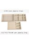 3PCS Stackable Jewelry Organizer Trays-Drawer Storage Box Velvet Display Holder for Necklace Earring - 3