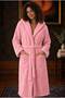 Unisex Rashell Bathrobe with Hood and Belted Pockets – Soft Textured High Water Absorbent Unisex Bath and Shower Robe - 3