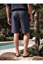 Navy Blue Regular Fit Men's Shorts - 3