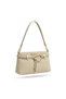 Cream-Textured Multi-Purpose Women's Shoulder Bag and Crisscross Straps CANEDR08 - 4