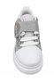 Girls' Silvery and Stone-Faced Velcro Strap Sneakers - 3