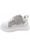 Girls' Silvery and Stone-Faced Velcro Strap Sneakers - 2